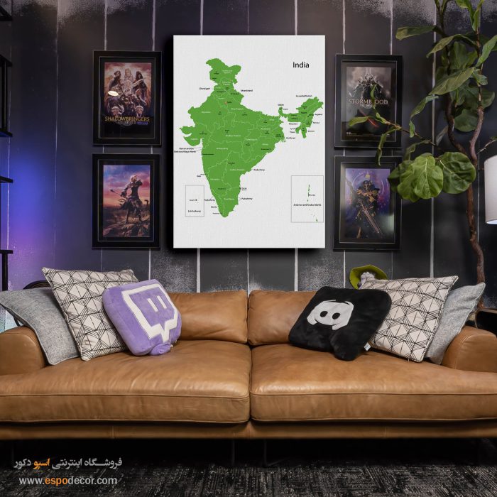 هند - تابلو بوم نقشه
