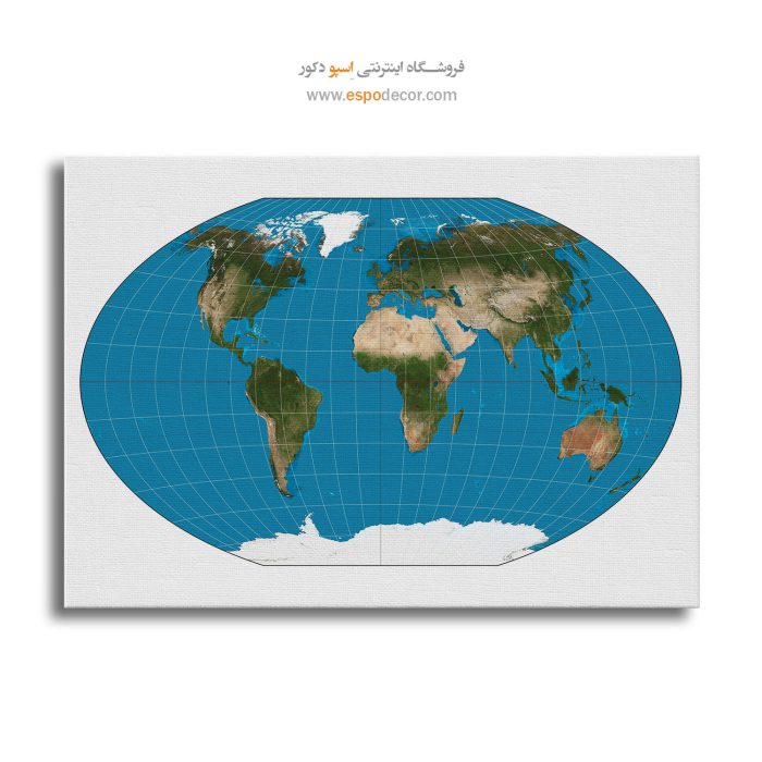 نقشه کره زمین - تابلو بوم نقشه
