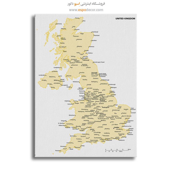 انگلیس - تابلو بوم نقشه