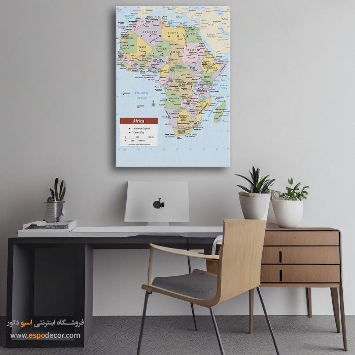 قاره افریقا - تابلو بوم نقشه