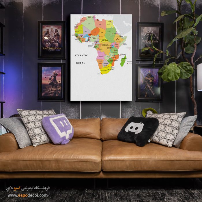 افریقا - تابلو بوم نقشه