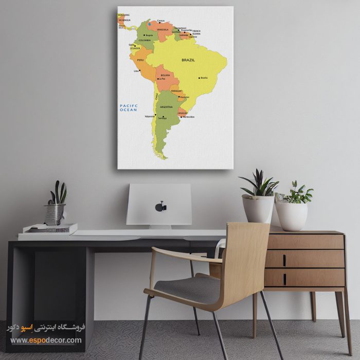 قاره امریکای جنوبی - تابلو بوم نقشه