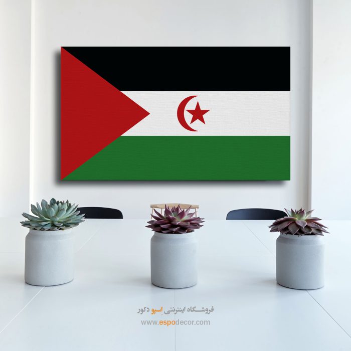 صحرای غربی - تابلو بوم پرچم کشورها