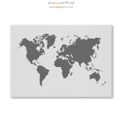 تابلو نقشه جهان دکوراتیو