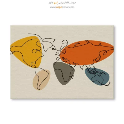 تابلو طرح نقشه جهان