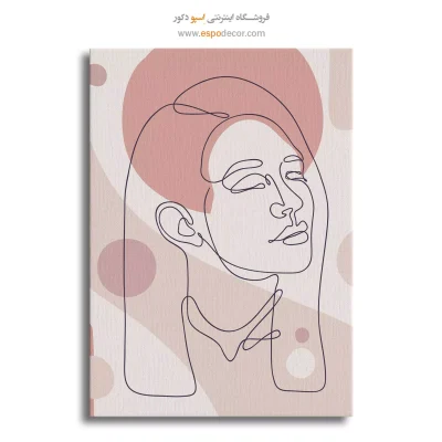 تابلو بوم طرح چهره خطی