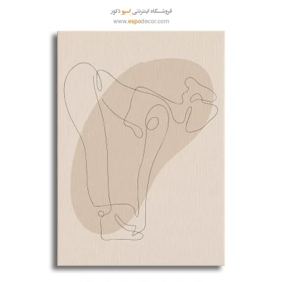 تابلو طراحی خطی انتزاعی