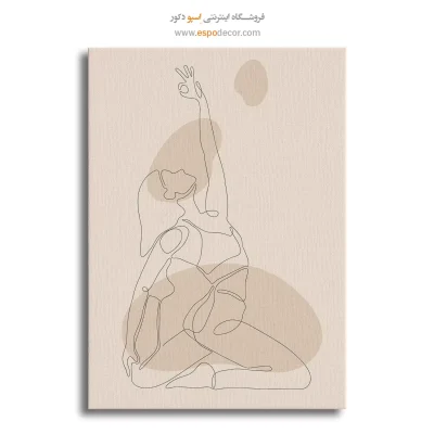 تابلو بوم طرح چهره خطی