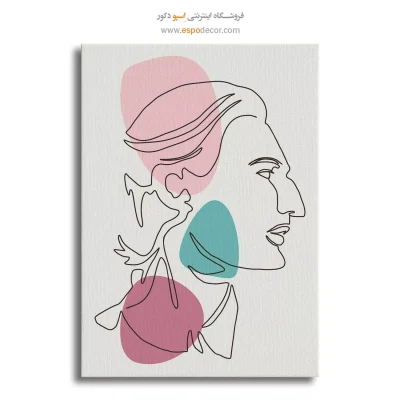 تابلو طراحی خطی گل