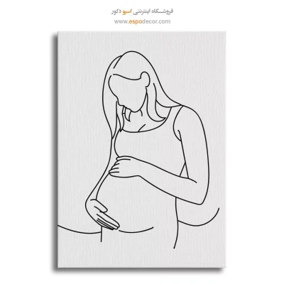 تابلو بوم طرح پرتره خطی زن