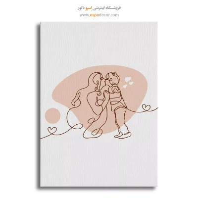 تابلو بوم طرح چهره خطی