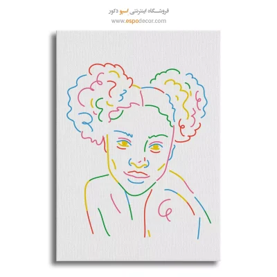 تابلو بوم طرح نقاشی خطی