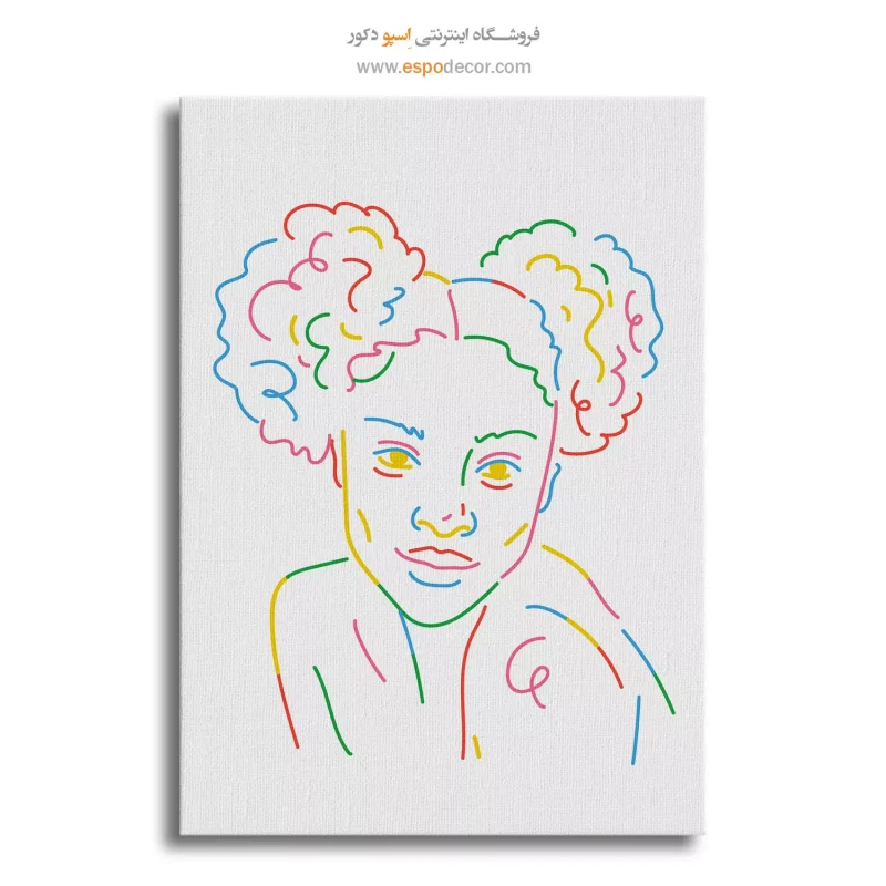 تابلو بوم طرح نقاشی خطی