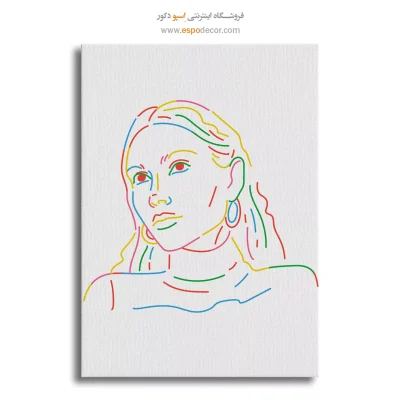 تابلو طراحی خطی دختر