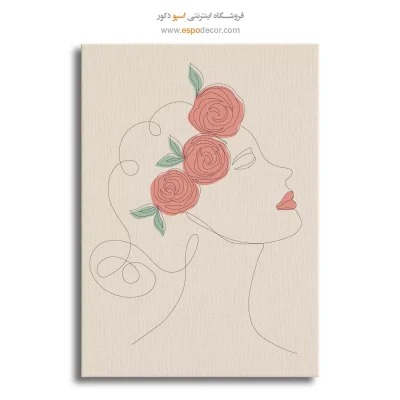 تابلو طراحی خطی دختر