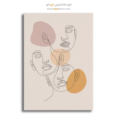 تابلو طراحی خطی طلایی