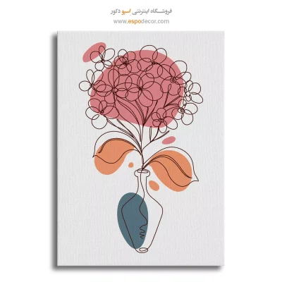 تابلو بوم طرح گل خطی