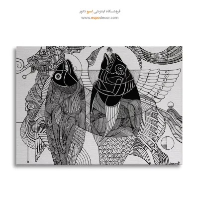 تابلو سیاه و سفید برای سالن پذیرایی