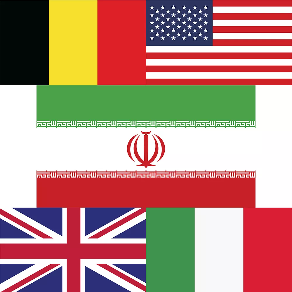 خرید تابلو بوم پرچم کشورها