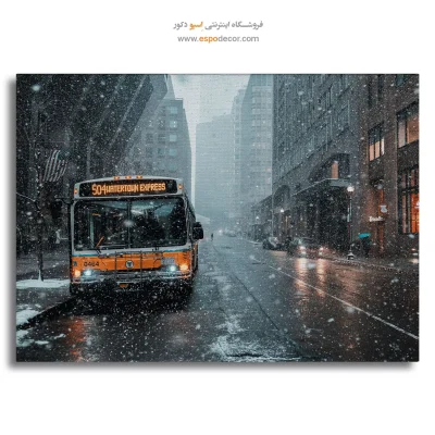 تابلو برف در شهر