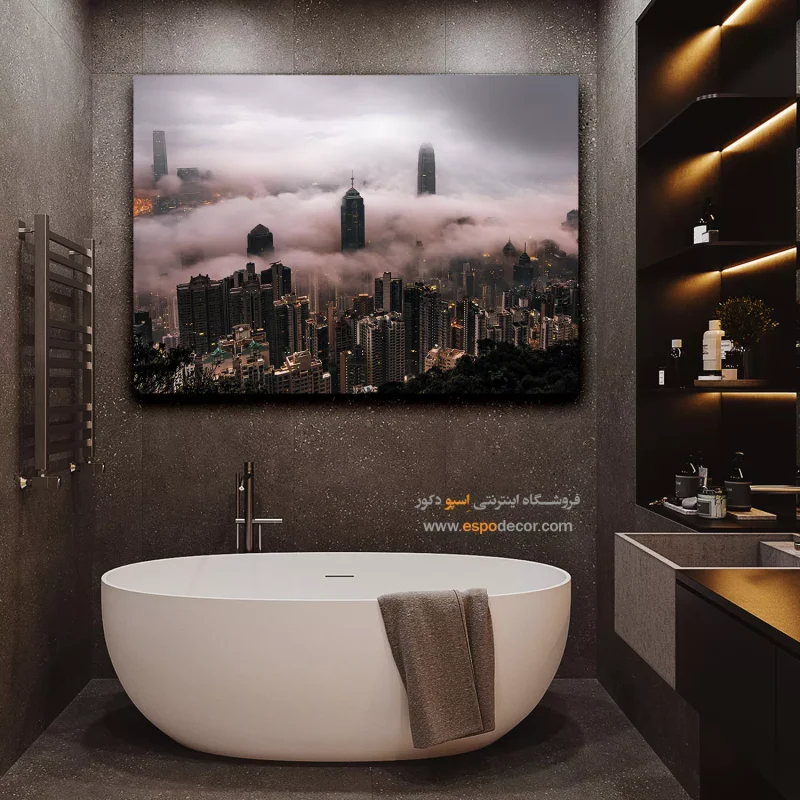 تابلو آسمان ابری لندن