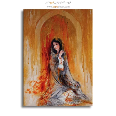 بوم کنواس اشک طلایی,خرید تابلو