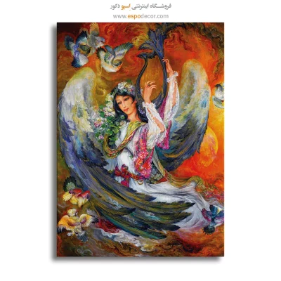 بوم کنواس سحر اثر استاد فرشچیان,خرید تابلو