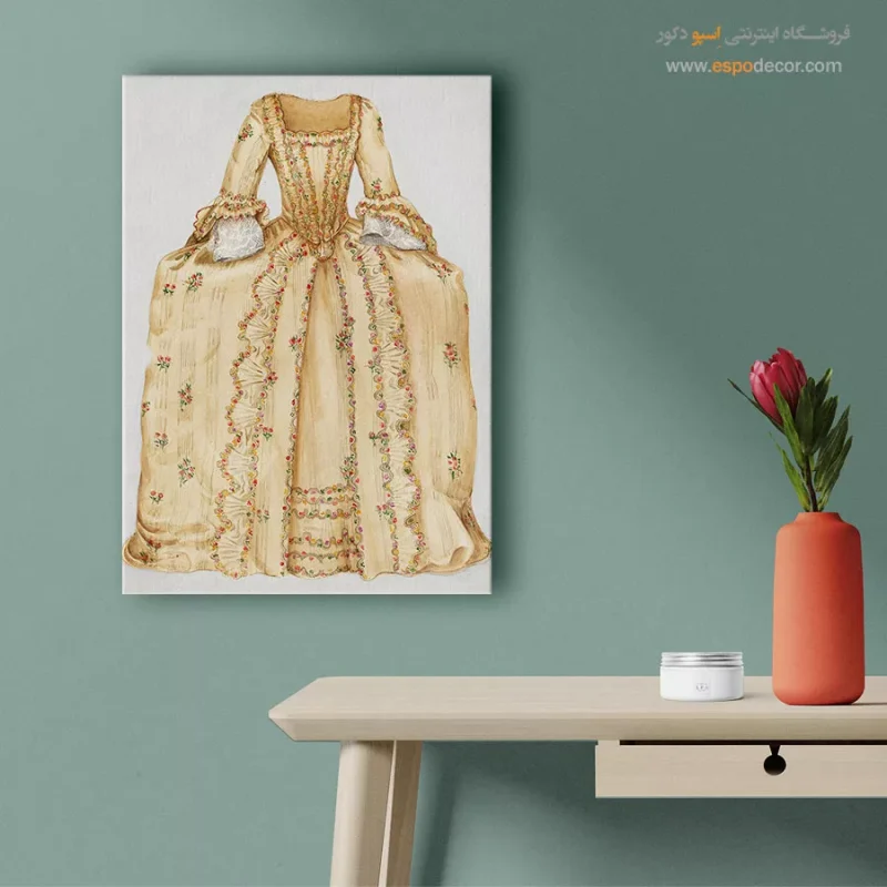 تابلو طراحی لباس زنانه با کیفیت چاپ بالا برای دیوار اتاق