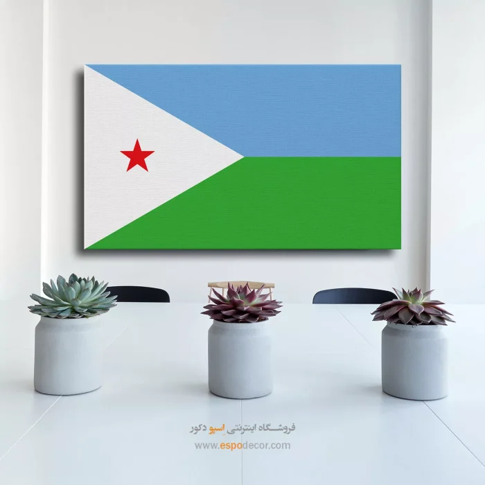 تابلو پرچم کشور جیبوتی تابلو پرچم کشور جیبوتی