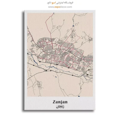 خرید تابلو نقشه زنجان
