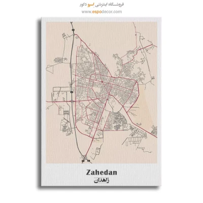 تابلو نقشه شهر زاهدان