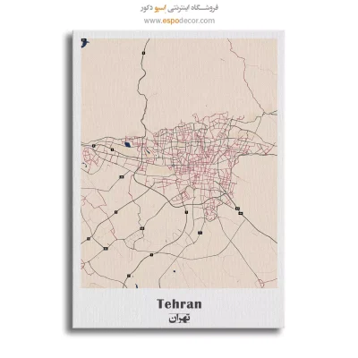 خرید تابلو نقشه تهران