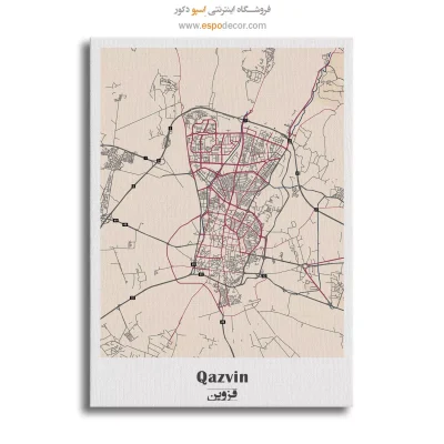 خرید تابلو نقشه قزوین