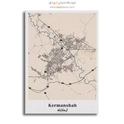 خرید تابلو نقشه کرمانشاه