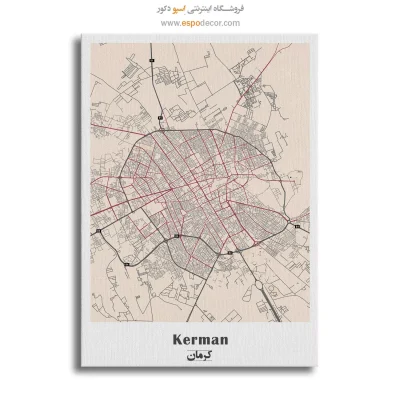 تابلو نقشه شهر کرمان
