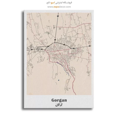 خرید تابلو نقشه گرگان