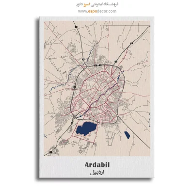 تابلو نقشه شهر اردبیل