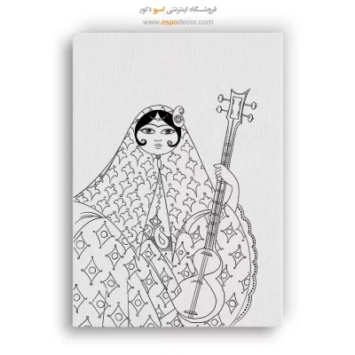 خرید تابلو بوم نقاشی خطی 