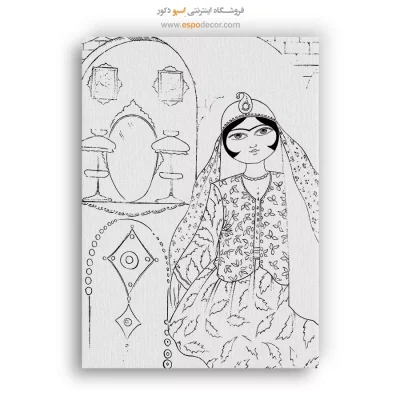 تابلو نقاشی سیاه و سفید قابل سفارش