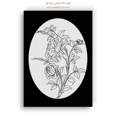 تابلو هنری خطی با طراحی ساده