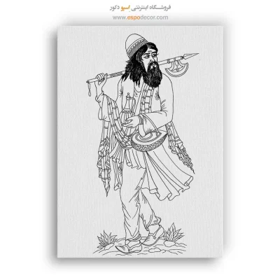 تابلو نقاشی سیاه و سفید برای سالن نشیمن