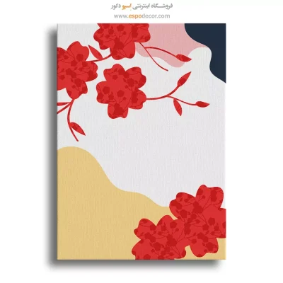 تابلو مینیمال سیاه سفید با قاب