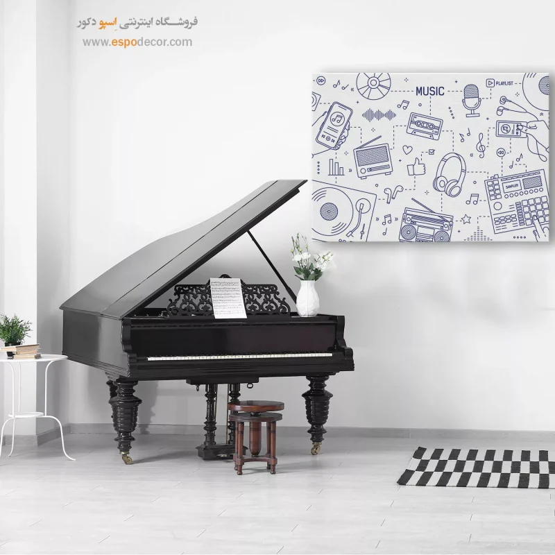 تابلو گرافیکی موزیک برای دکوراسیون