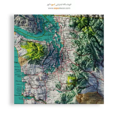 تابلو نقشه توپوگرافی