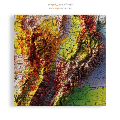 تابلو نقشه توپوگرافی