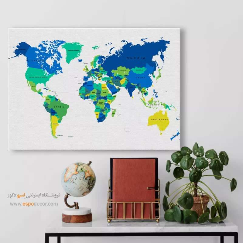 چاپ نقشه جهان