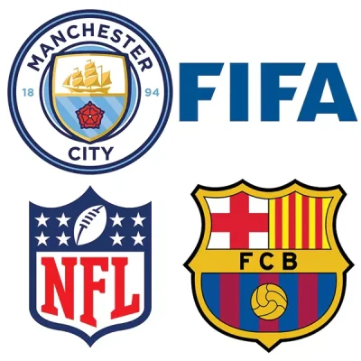 خرید تابلو بوم لوگو باشگاه‌های جهان