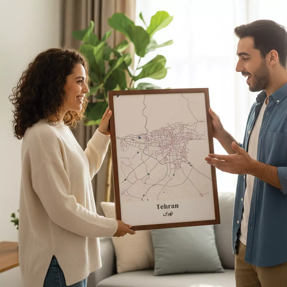 تابلو نقشه شهرهای ایران