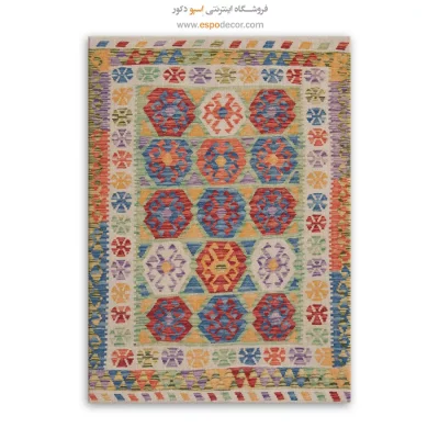 خرید تابلو بوم مدرن با طراحی جذاب - ‌ماه نگاره – تابلو گلیم افغان - اسپو دکور