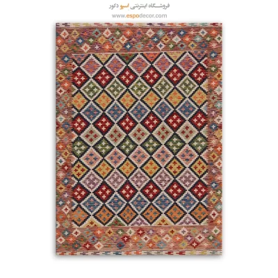 خرید تابلو کلاسیک برای طراحی دکوراسیون پذیرایی - زاگرس – تابلو گلیم افغان - اسپو دکور